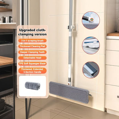Window & Floor Squeegee Telescopic Handle 360° Rotating Head