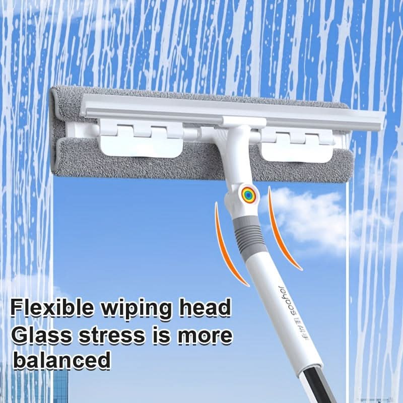 Window & Floor Squeegee Telescopic Handle 360° Rotating Head