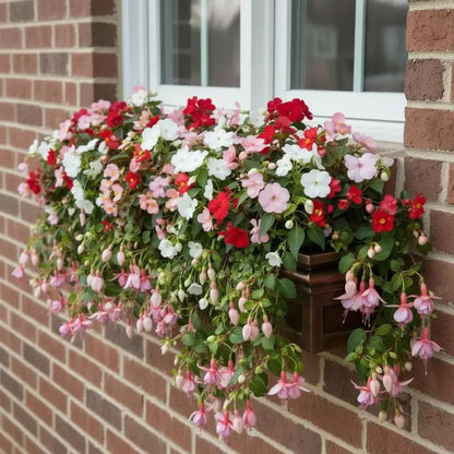 Window Planter Box Flat-Back Reinforced Metal & Copper Finish