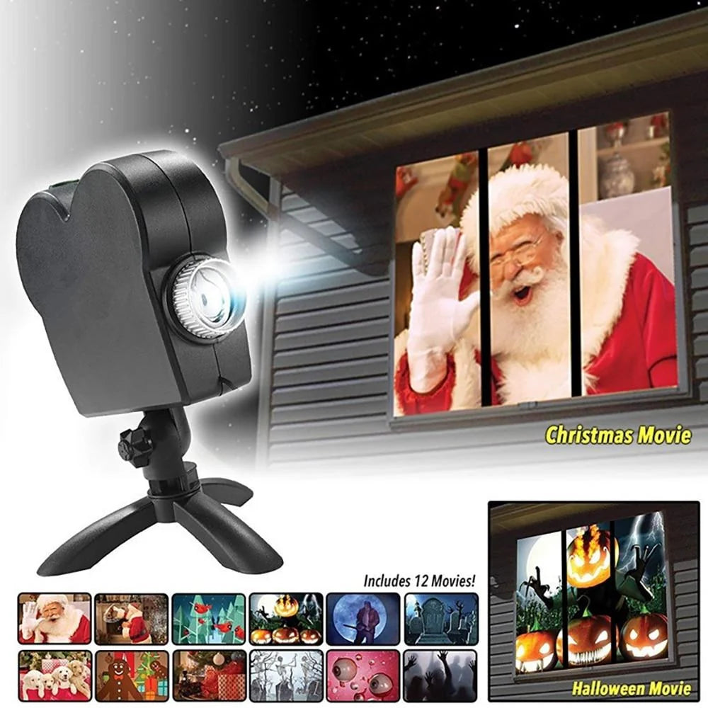 Window Projector 12 Moving Animations Adjustable Focus