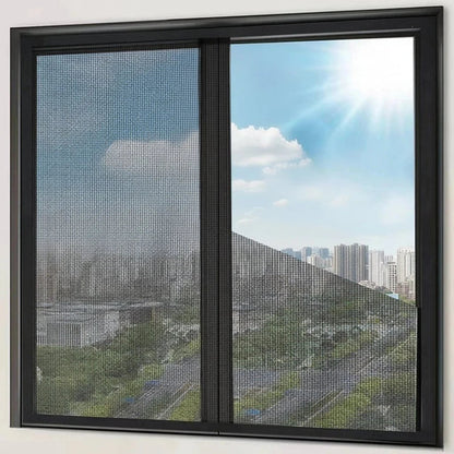 Window Screen Tear-Resistant Fiberglass Cut-To-Size Hook-And-Loop