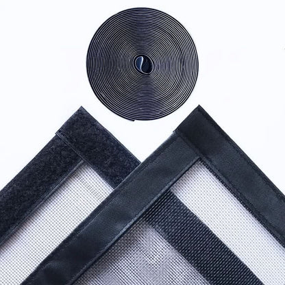 Window Screen Tear-Resistant Fiberglass Cut-To-Size Hook-And-Loop