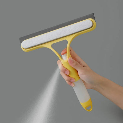 Window Squeegee 3-in-1 Spray & Wipe Silicone Blade