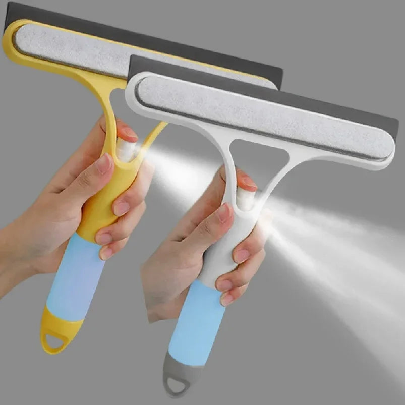 Window Squeegee Spray Bottle Silicone Blade Set of 2