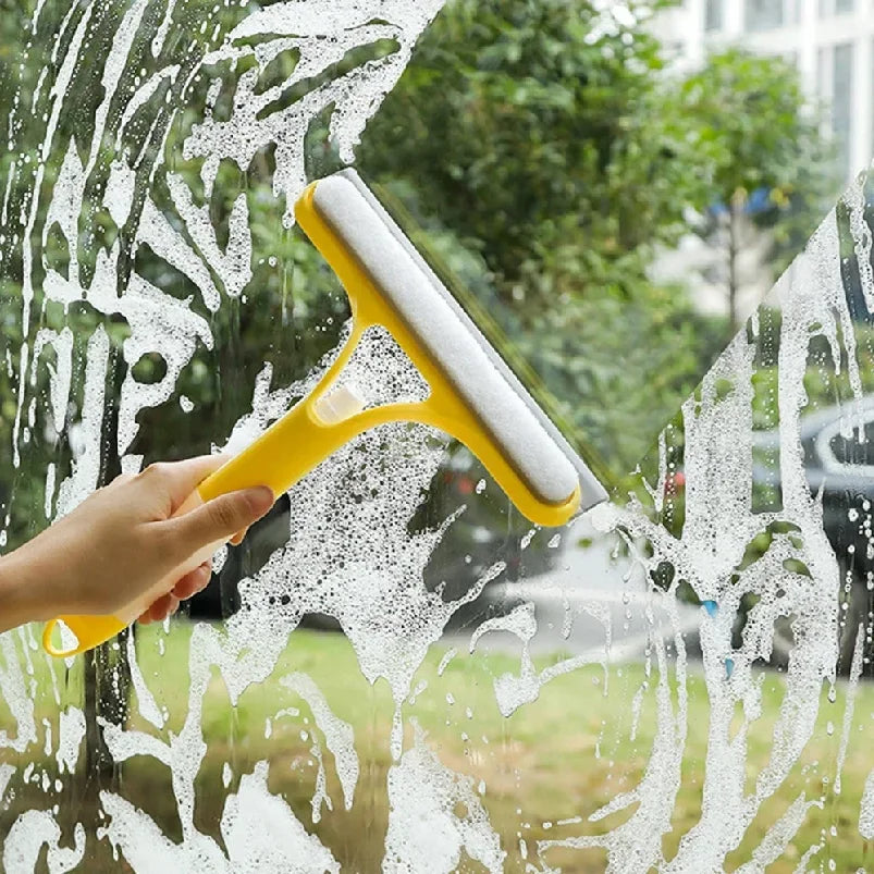 Window Squeegee Spray Bottle Silicone Blade Set of 2