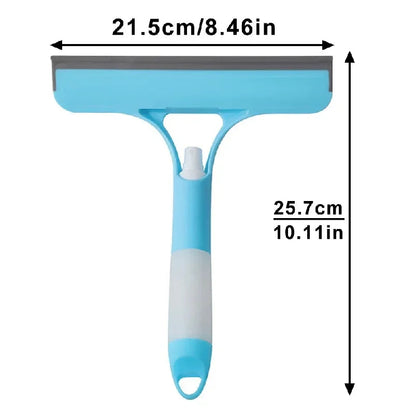 Window Squeegee Spray Bottle Silicone Blade Set of 2