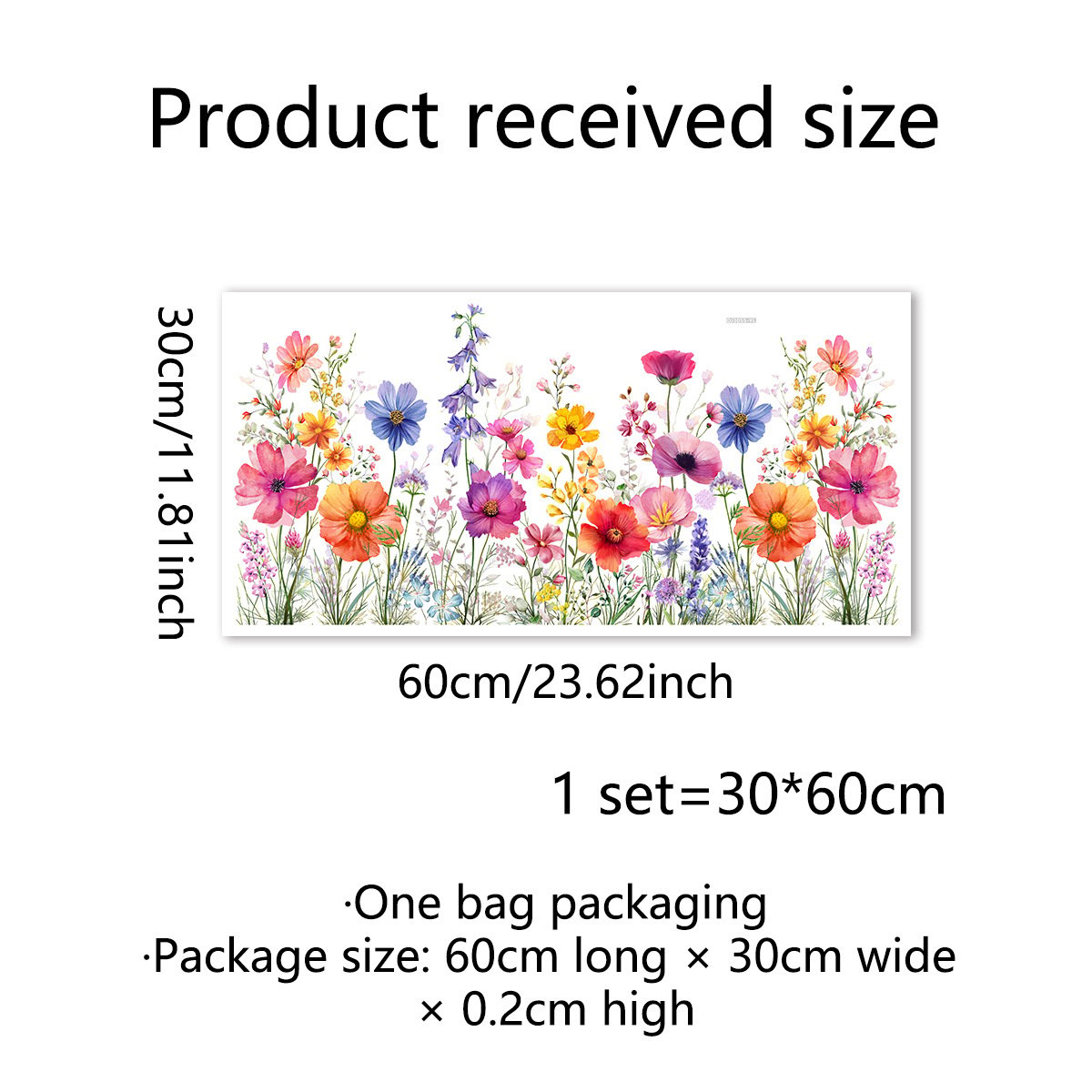 Window Sticker Floral & Butterfly Reusable & Residue-Free