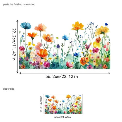 Window Sticker Floral & Butterfly Reusable & Residue-Free