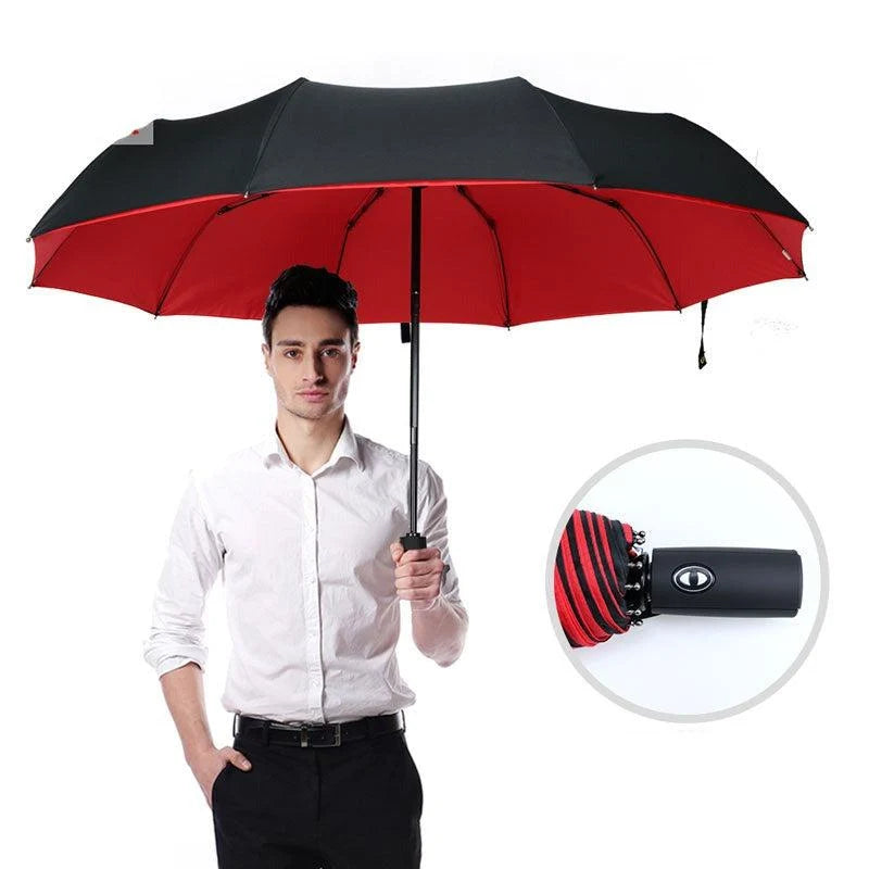Windproof Automatic Umbrella with Reverse Closing – StormShield Design