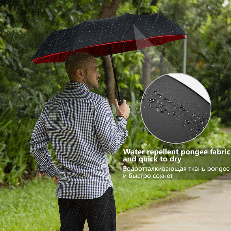 Windproof Automatic Umbrella with Reverse Closing – StormShield Design