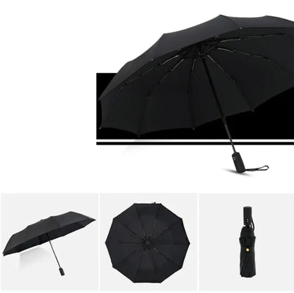 Windproof Automatic Umbrella with Reverse Closing – StormShield Design