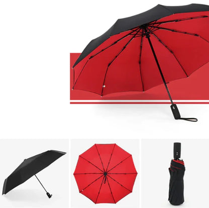 Windproof Automatic Umbrella with Reverse Closing – StormShield Design