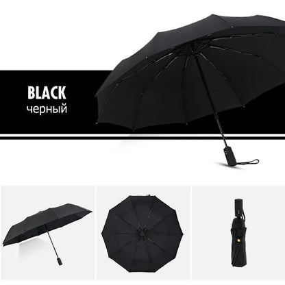 Windproof Automatic Umbrella with Reverse Closing – StormShield Design