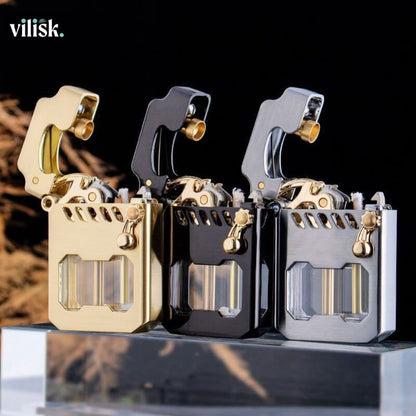 Windproof Lighter Metal Gear-Driven Compact Design
