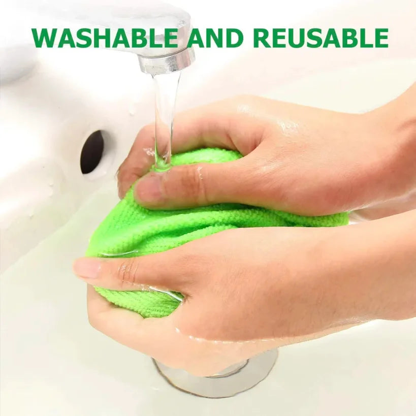 Windshield Brush Extendable Handle Washable Microfiber Pads
