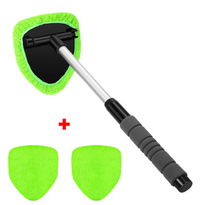 Windshield Brush Extendable Handle Washable Microfiber Pads