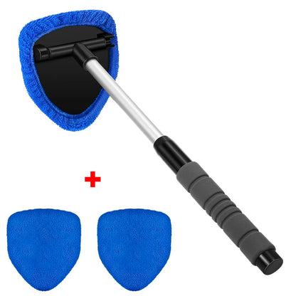 Windshield Brush Extendable Handle Washable Microfiber Pads