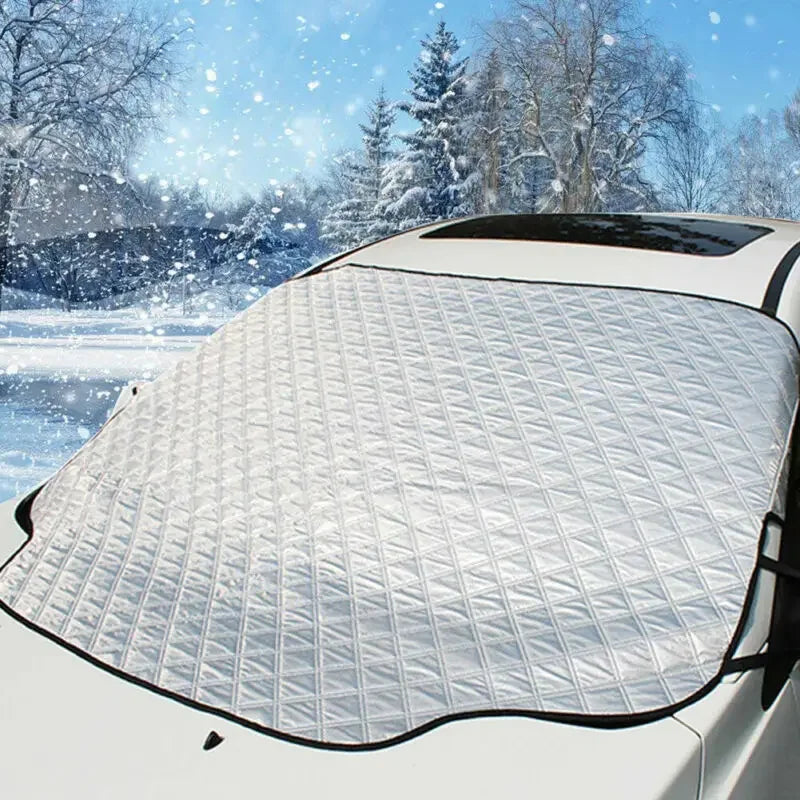 Windshield & Mirror Cover 5-Layer Insulation Elastic Straps