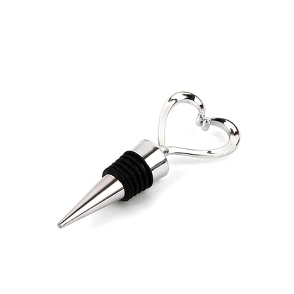 Wine Bottle Stopper Heart Handle Stainless Steel Airtight Seal