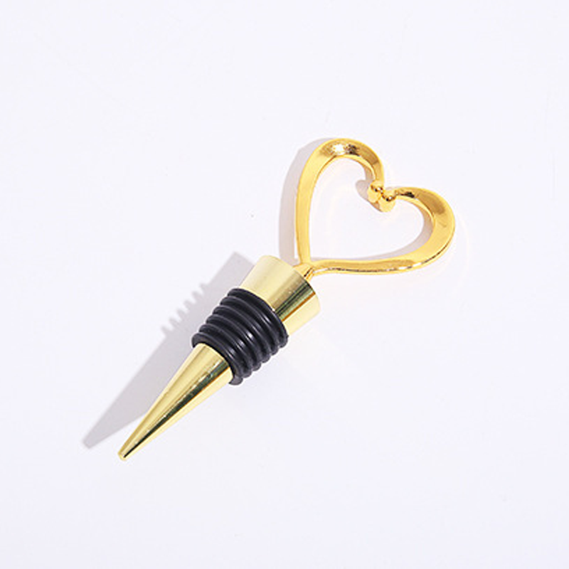 Wine Bottle Stopper Heart Handle Stainless Steel Airtight Seal