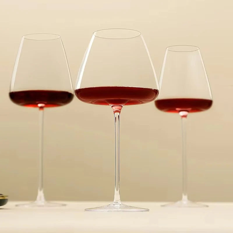 Wine Glass Set Handmade Lead-Free Crystal Balanced Stems