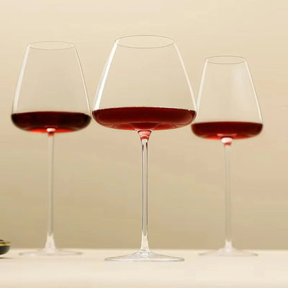 Wine Glass Set Handmade Lead-Free Crystal Balanced Stems