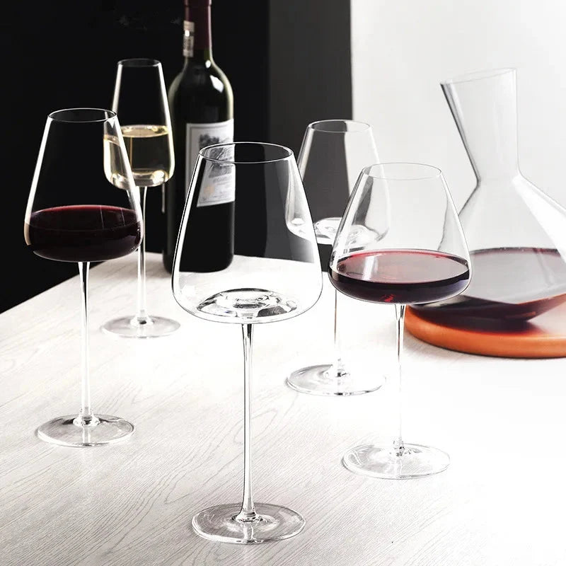 Wine Glass Set Handmade Lead-Free Crystal Balanced Stems