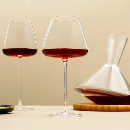 Wine Glass Set Handmade Lead-Free Crystal Balanced Stems