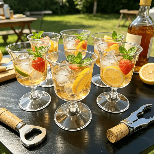 Wine Glasses Collapsible Stemmed Set of 4