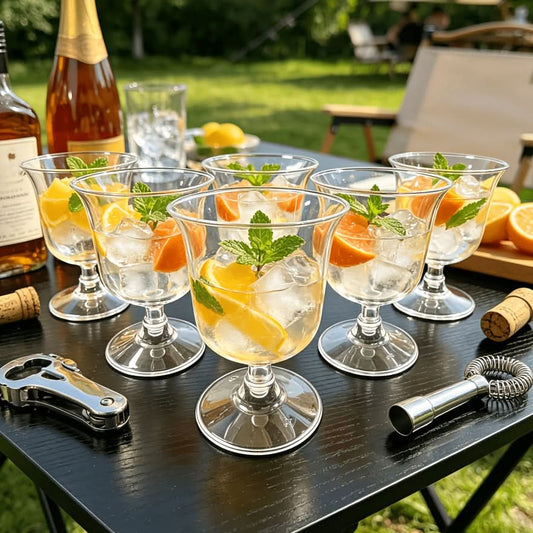 Wine Glasses Collapsible Stemmed Set of 4