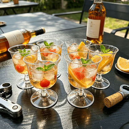 Wine Glasses Collapsible Stemmed Set of 4