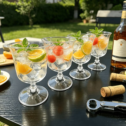 Wine Glasses Collapsible Stemmed Set of 4
