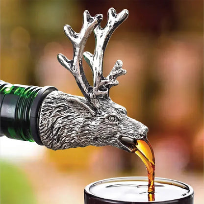 Wine Pourer Zinc Alloy Deer Head Drip-Free