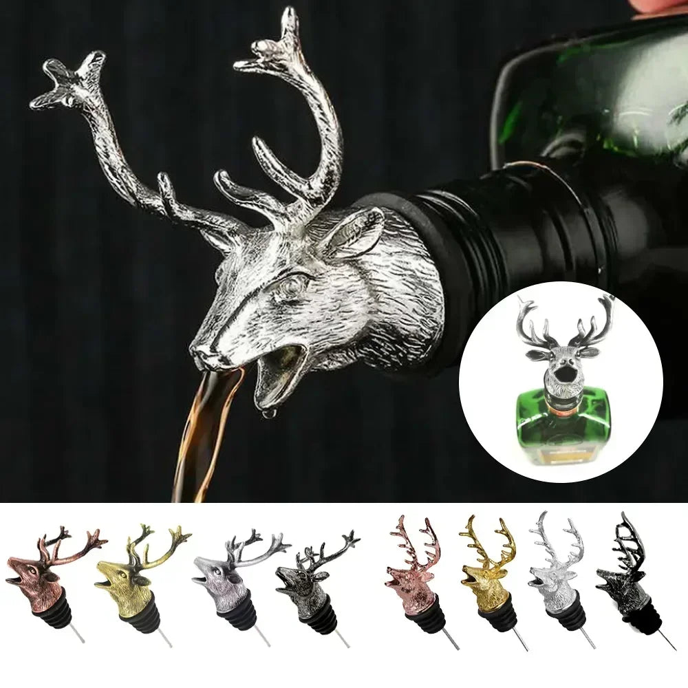Wine Pourer Zinc Alloy Deer Head Drip-Free