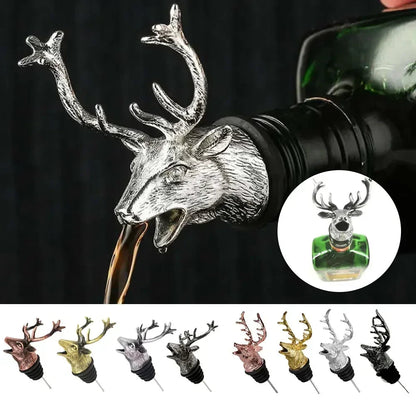 Wine Pourer Zinc Alloy Deer Head Drip-Free
