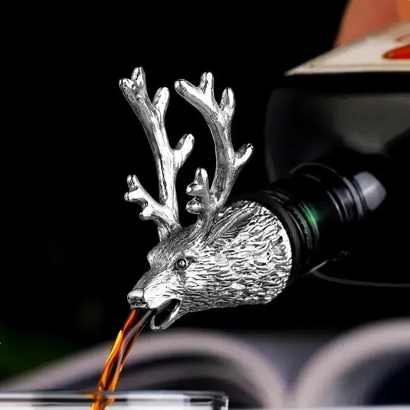 Wine Pourer Zinc Alloy Deer Head Drip-Free