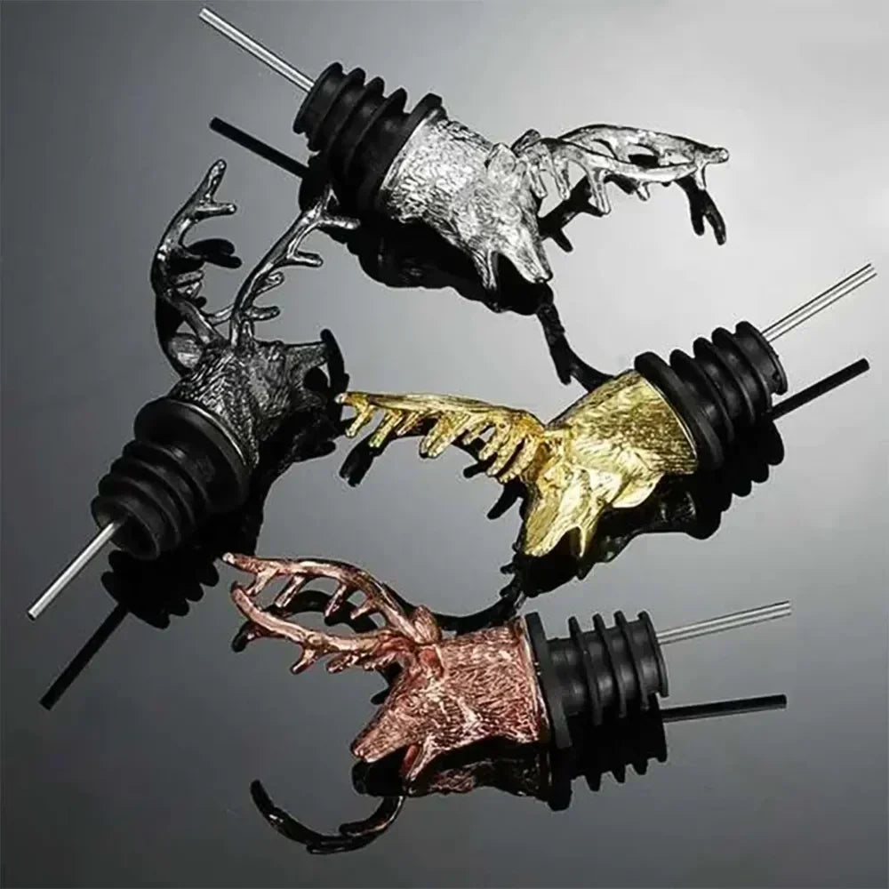 Wine Pourer Zinc Alloy Deer Head Drip-Free
