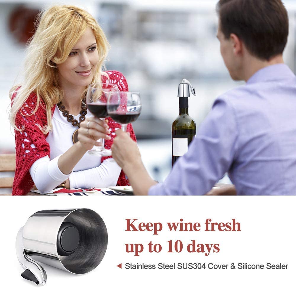 Wine Stopper Stainless Steel Airtight Seal