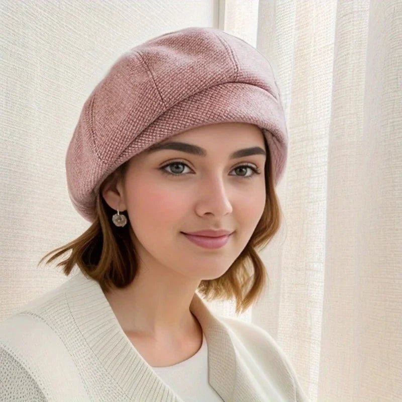 Winter Beanie Wool-Textured Breathable Knit