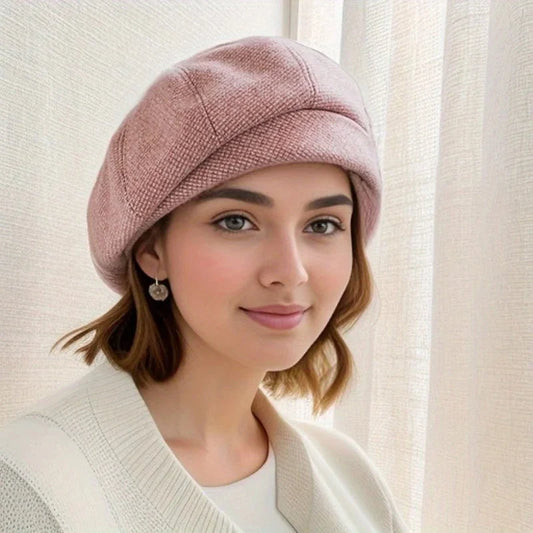 Winter Beanie Wool-Textured Breathable Knit