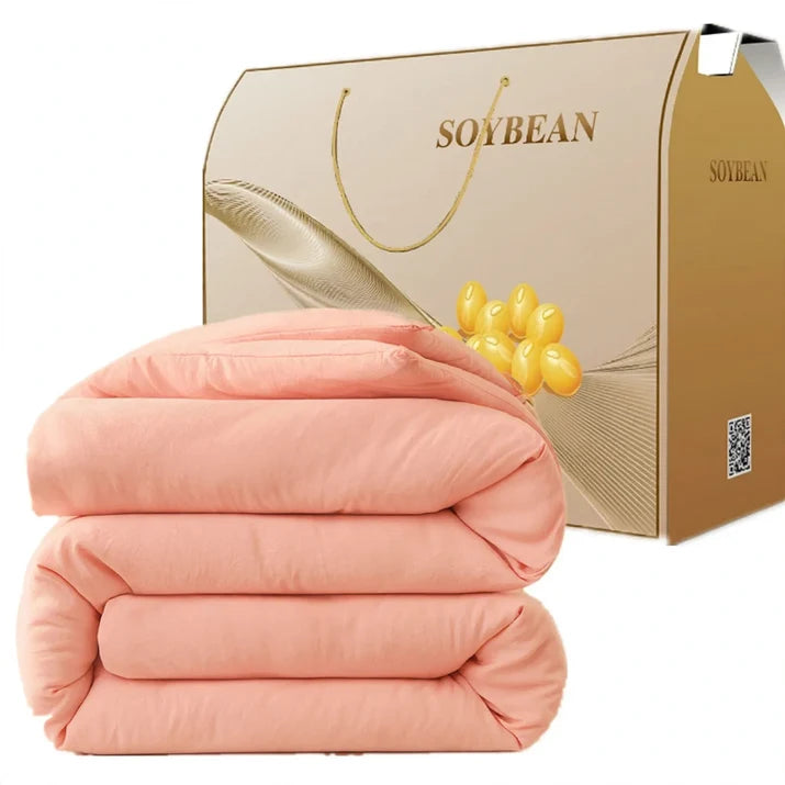 Winter Duvet Soy Fiber Filling Washable Cotton Cover