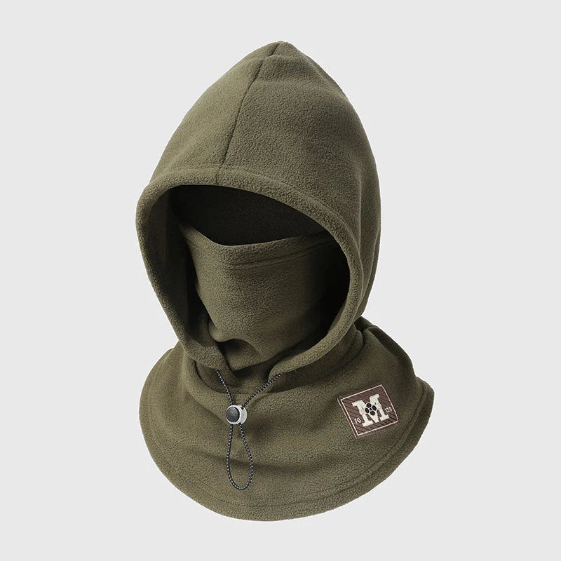 Winter Hat With Face Mask Windproof Flannel Adjustable