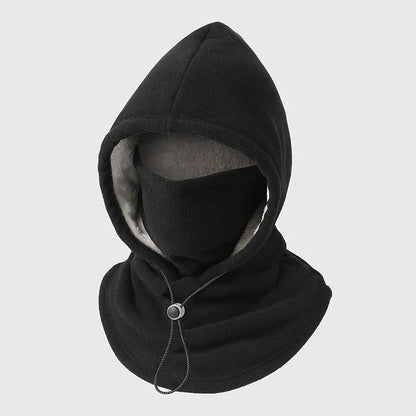 Winter Hat With Face Mask Windproof Flannel Adjustable