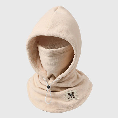 Winter Hat With Face Mask Windproof Flannel Adjustable