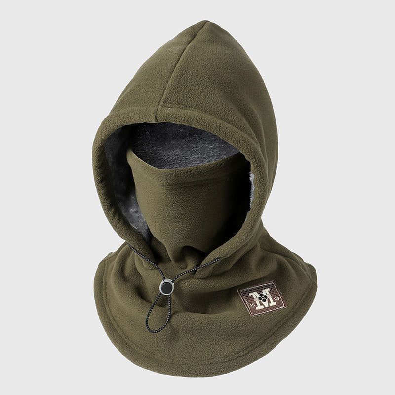 Winter Hat With Face Mask Windproof Flannel Adjustable