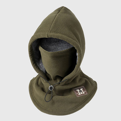 Winter Hat With Face Mask Windproof Flannel Adjustable