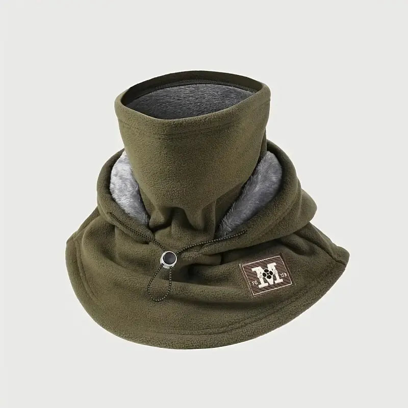 Winter Hat With Face Mask Windproof Flannel Adjustable