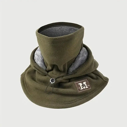 Winter Hat With Face Mask Windproof Flannel Adjustable