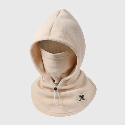 Winter Hat With Face Mask Windproof Flannel Adjustable
