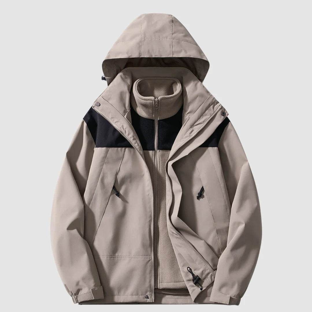 Winter Jacket 3-In-1 Fleece-Lined Hooded
